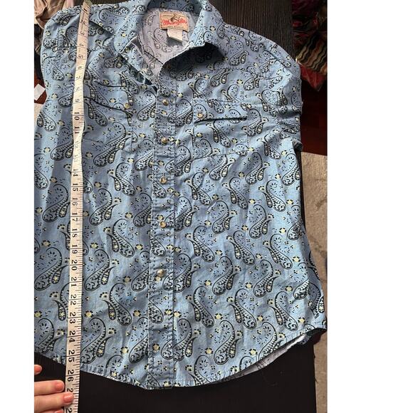 Retro Wrangler Paisley Western/Cowgirl/Rodeo Style Snap Close Shirt - Picture 6 of 8
